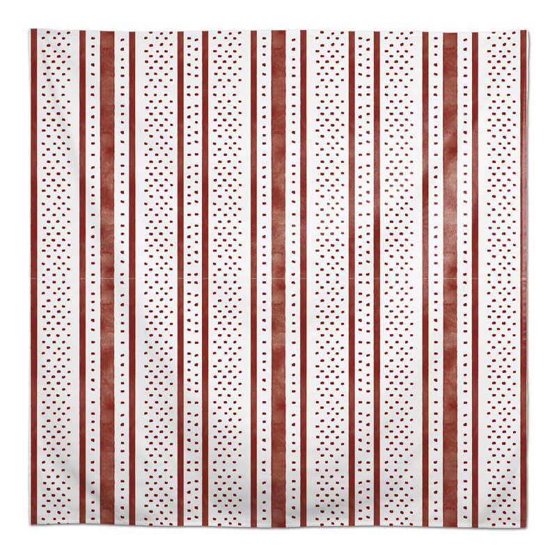 Colgate Striped Square Tablecloth, Red