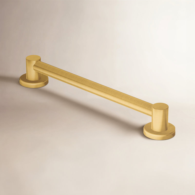 Align Grab Bar, 3.25" H x 24" W x 1.25" D, Brushed Gold