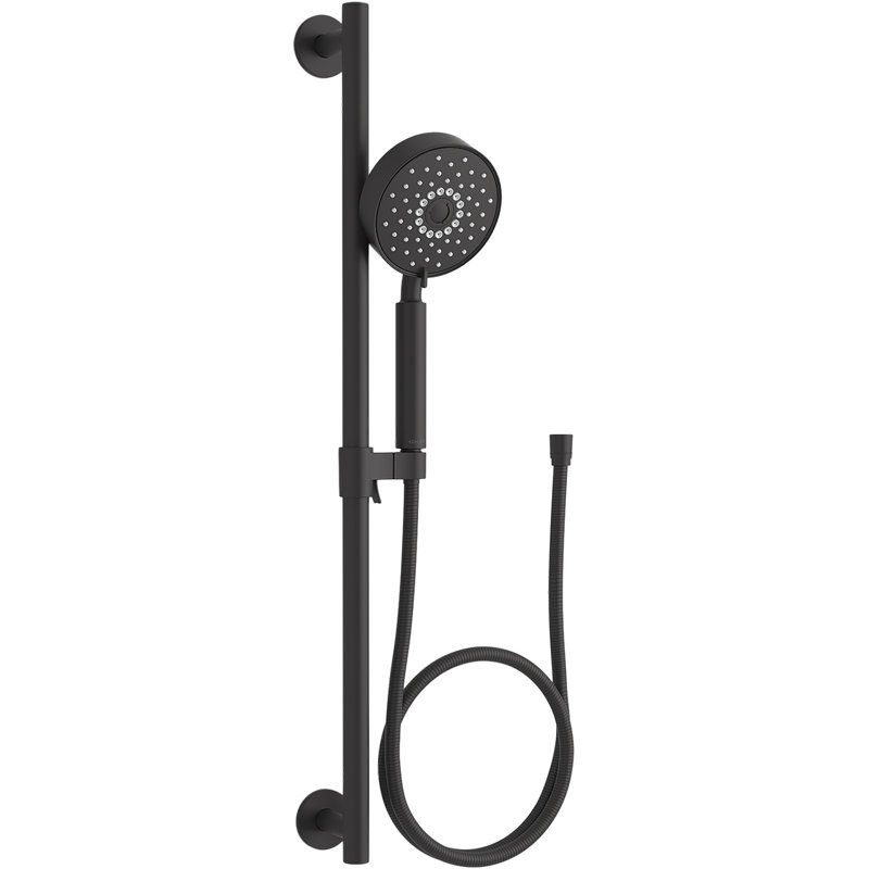 Purist 1.75 GPM Multifunction Handshower Kit with Katalyst Air-Induction Technology, Matte Black, 2.5 GPM