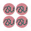 Sous-verres ronds en cuir Serpent-119015239