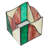 4.75"W Abstract Design Stained Glass Candle Holder