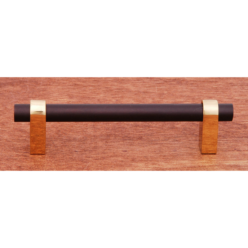 Oil Rubbed Bronze and Brass Bar Pull with Mounting Hardware