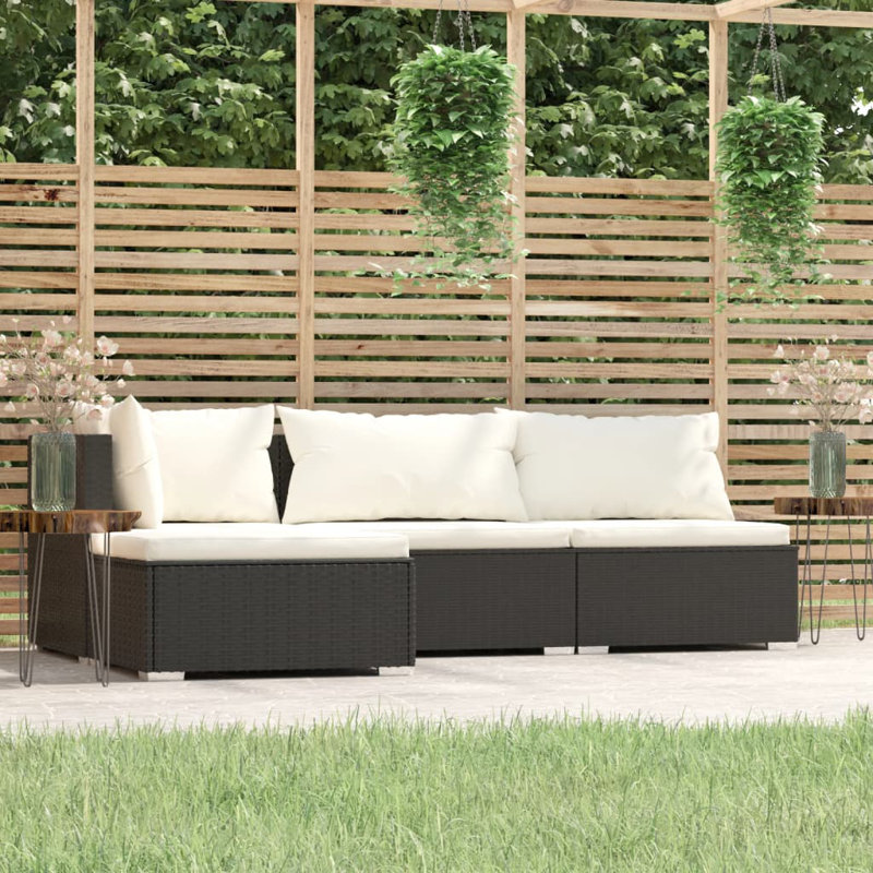 Ensemble modulaire de patio de 27,6 po de largeur avec coussins