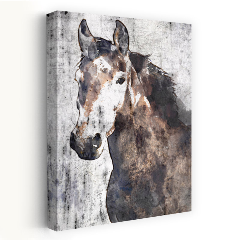 Portrait de cheval II, H 36 po x l 24 po