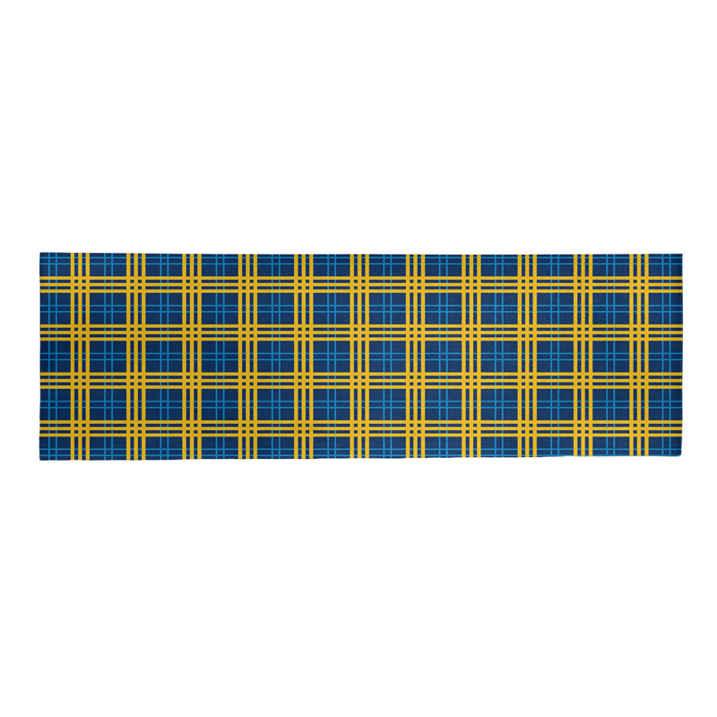 Tapis à carreaux bleu, Tapis de couloir 2 pi 6 po x 8 pi