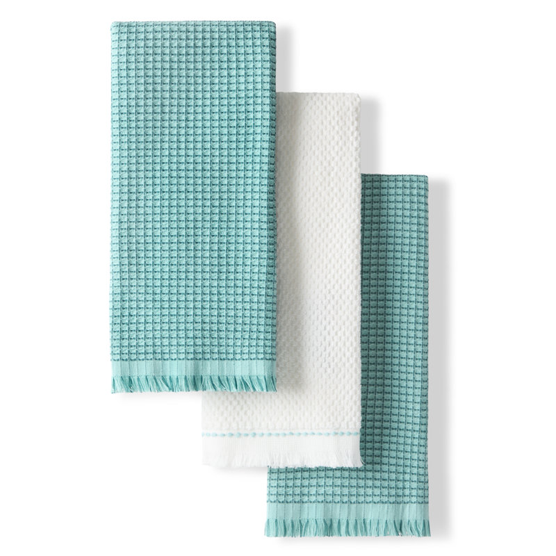 Ensemble de 3 essuie-tout de cuisine Kitchenaid Gourmet Series, Eau minérale turquoise
