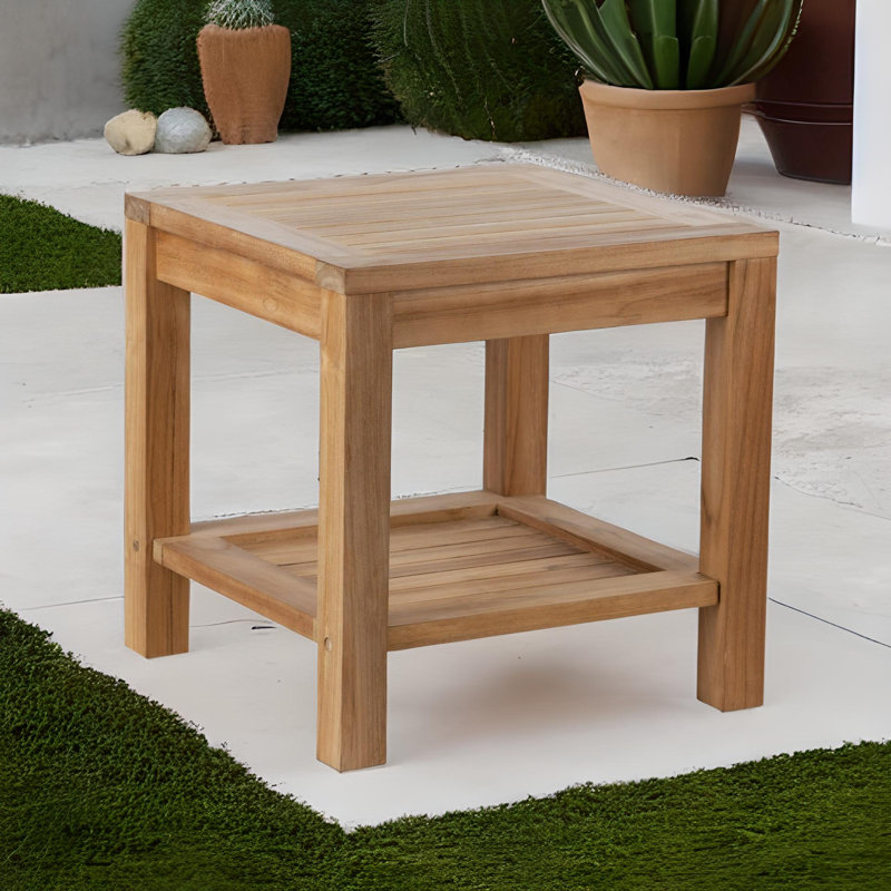 Solid Wood Tray Top End Table