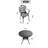 3-Piece Set Of Cast Aluminum Patio Furniture With Beige Cushions-1495689957