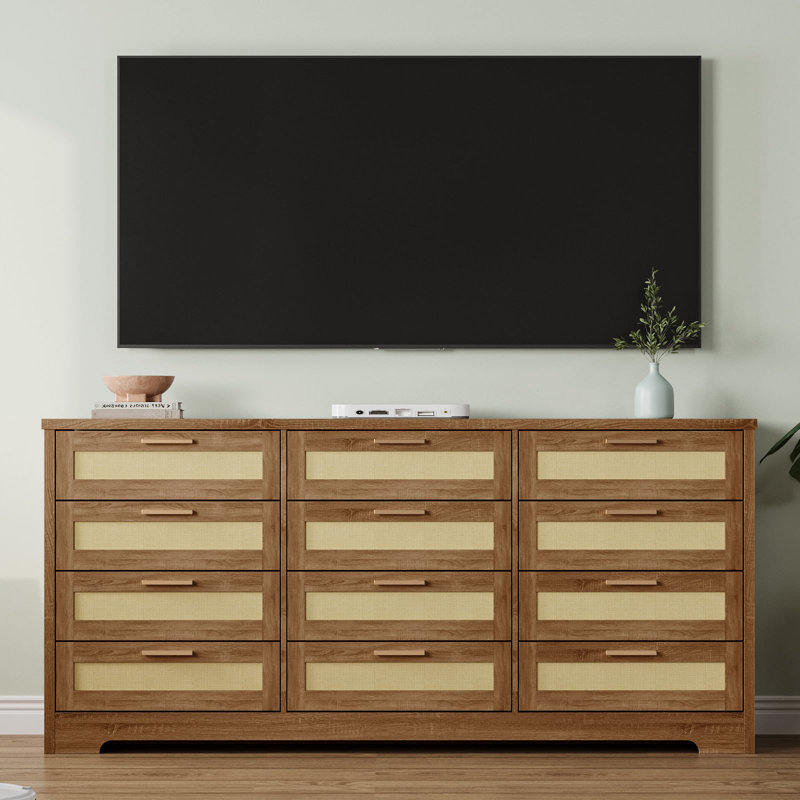 Commode 12 tiroirs Modern, Beige