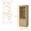 Armoire à vin fonctionnelle à 4 compartiments - armoire à bar en bois: 4 fentes, rangement pour bouteilles et support-1698859334-1698859332
