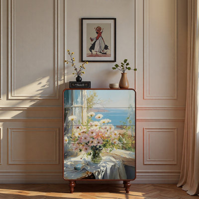 Living room French style storage cabinet