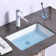 MEJE 14'' Glossy White Ceramic Rectangular Bathroom Sink with Overflow