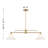 Oonagh 2-Light Chandelier in Natural Brass-2114779111