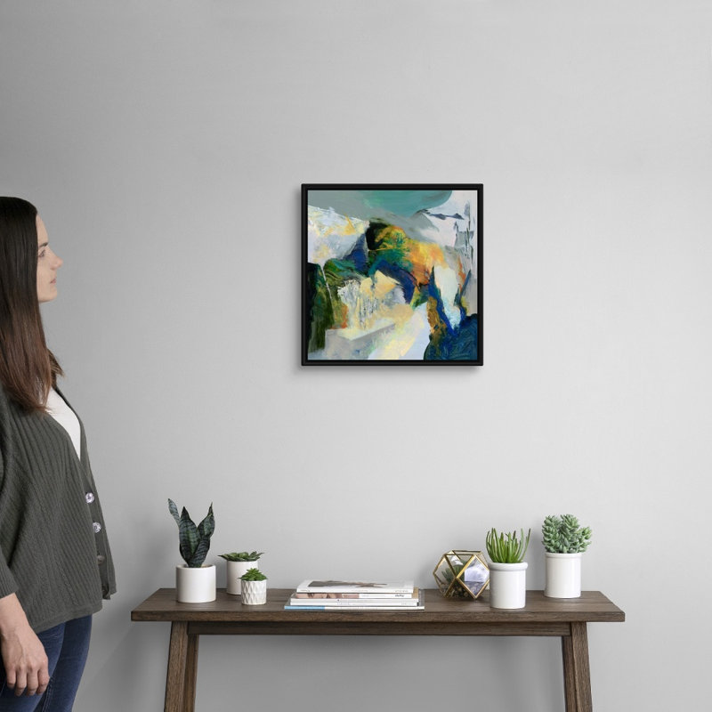 Reproduction d’art sur toile, "iceberg" par Emilia Arana, H 18 po x l 18 po x P 1,75 po, Cadre noir