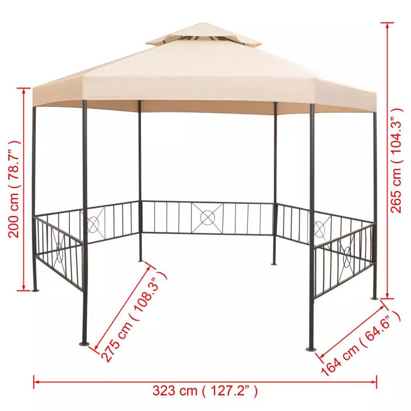 Etter 3.5m x 3m Steel Patio Gazebo