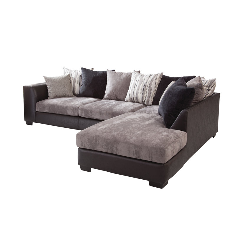 Upholstered L-Shaped Sectional Right Hand Facing