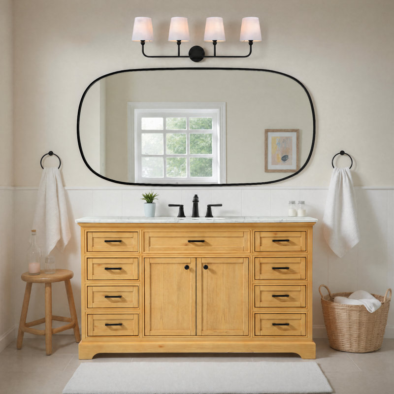 Ensemble de meuble-lavabo simple 60 po Hermes, Naturel