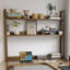 62.99"+47.24" Light-walnut L-Shaped Solid Wood desk-109542605-109542602