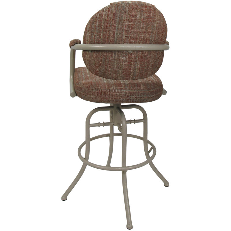 Tabouret de bar pivotant 30 po Cathee, Rouge, Beige