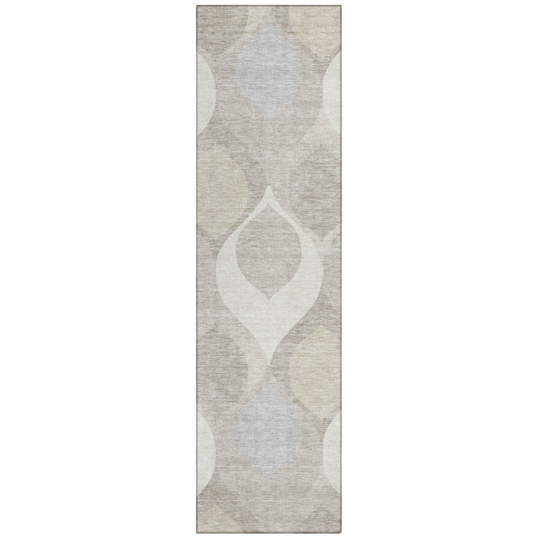 Washable Geometric Indoor / Outdoor Rug