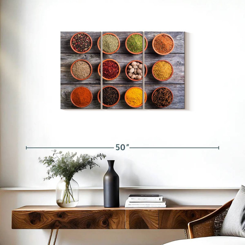 Yarlin Colorful Indian Spices, 20" H x 33" W