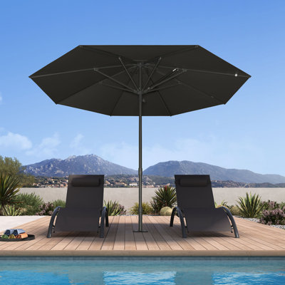 Parasol de table semi-automatique pour l'extérieur