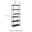 Cublington 26" 6-Tier Shelving Unit In Black