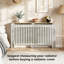 Radiator Slatted Radiator Cover Painted Cabinet 152L x 19W x 81H cm Grey