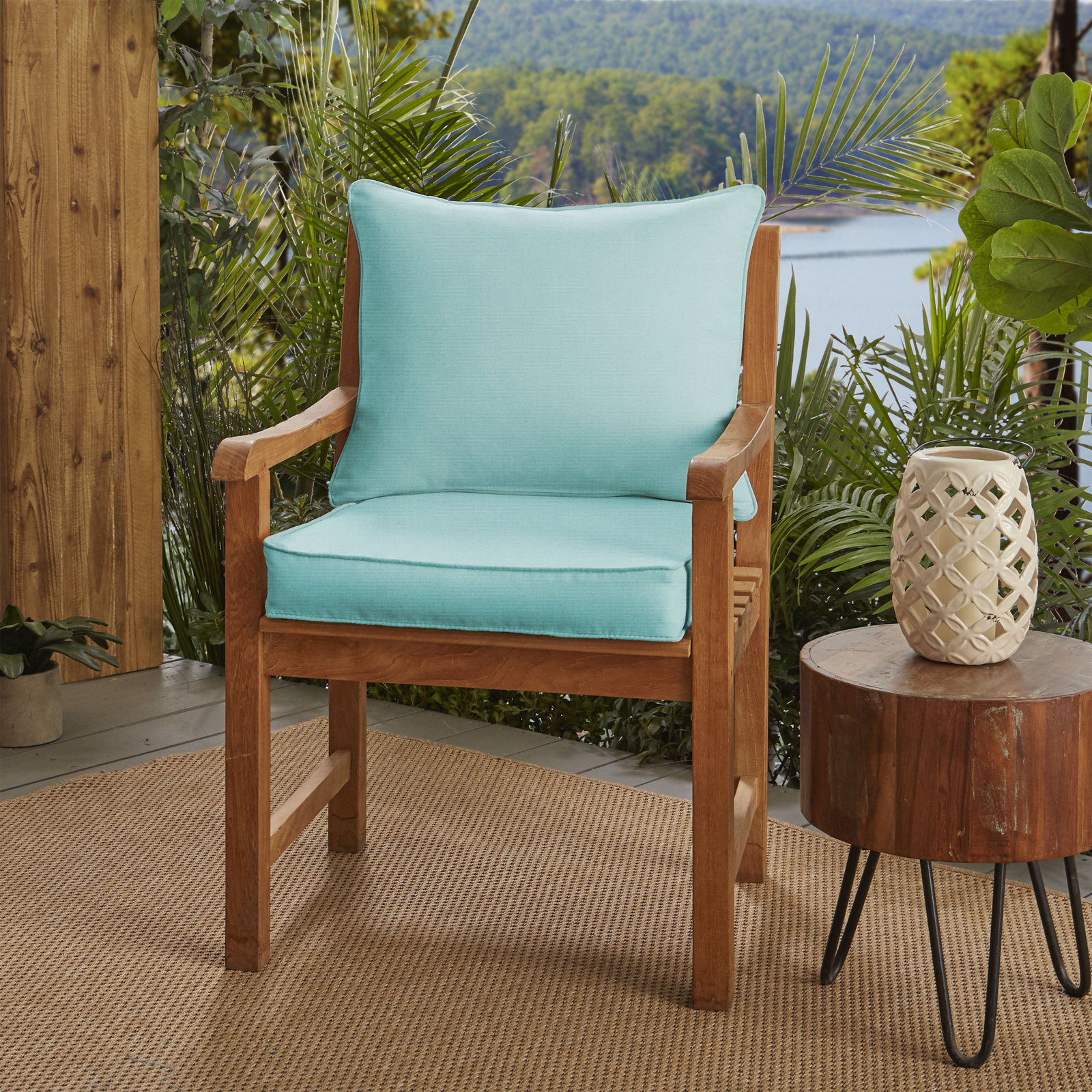 Warrick Sunbrella Outdoor Lounge Chair, Canvas Aruba Sunbrella® Canvas, 25" W x 25" D
