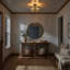 Osaka 3-Light Beaded Semi Flush Mount Ceiling Light, Boho Farmhouse Style