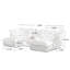 Canapé modulaire luxueux avec plusieurs coussins pour le salon-201168986-201168984