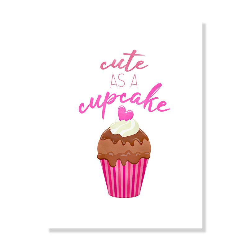 Mignon comme un petit gâteau Mignon comme un petit gâteau, H 16 po x l 12 po x P 1 po, Papier