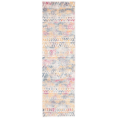 Geometric Multi Color Pink/Yellow/Ivory Area Rug
