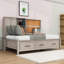 Lit de jour simple avec tablettes de rangement et tiroirs Akay-866813350