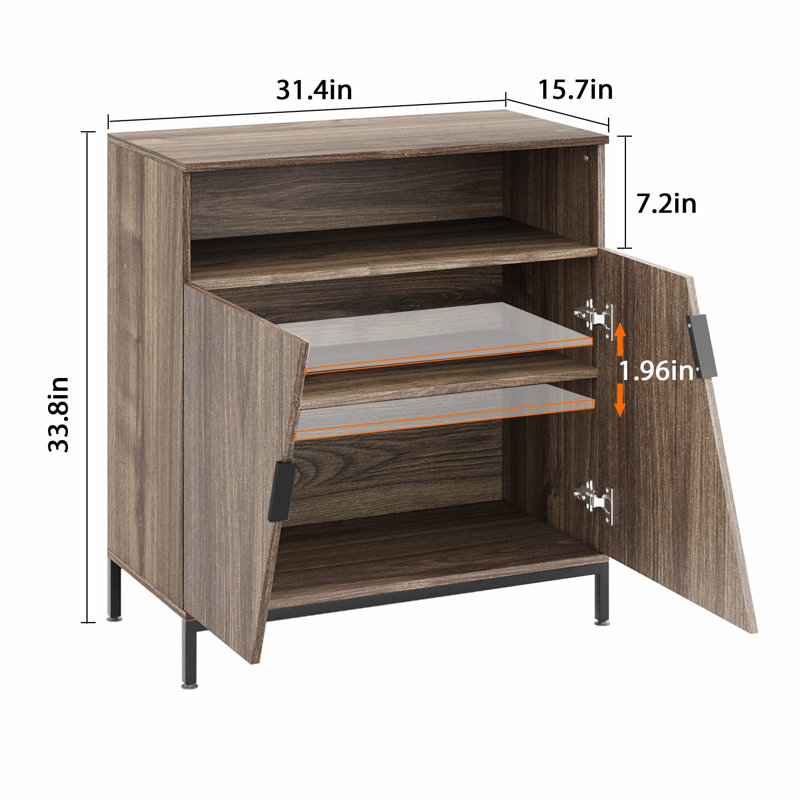 Armoire de rangement avec portes et armoire de rangement, Brun