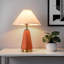 Lampe de table de style moderne Mid-Century 18,11 pouces avec base en similicuir orange -865515933-865515934