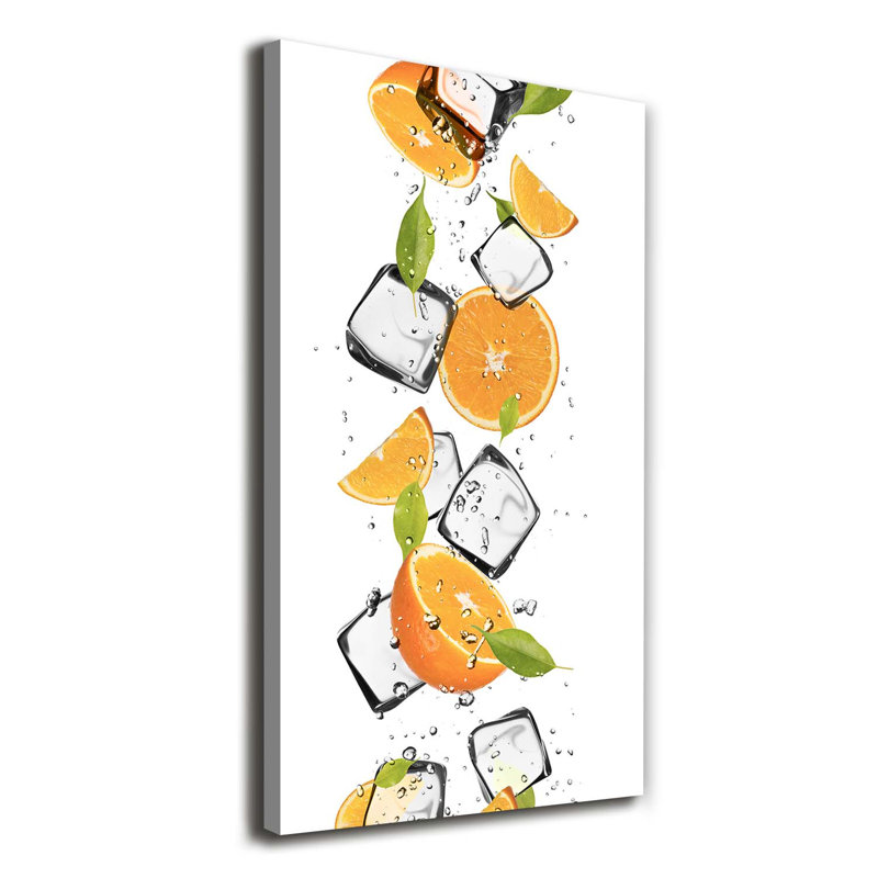 Oranges And Ice - Wrapped Canvas Print