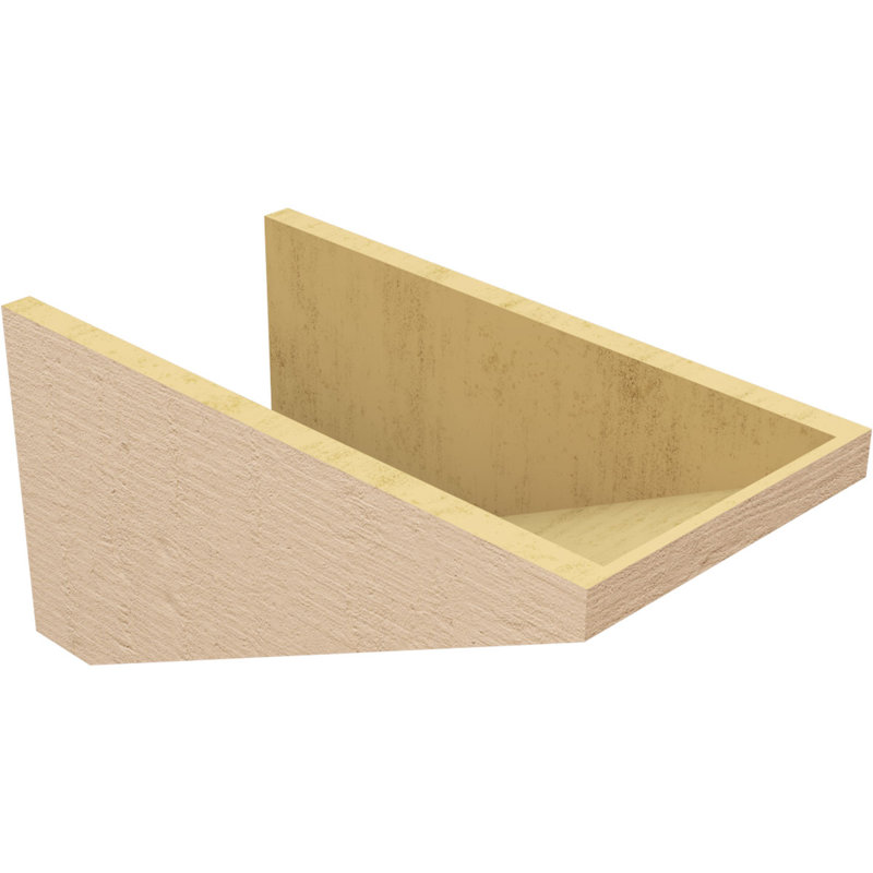 11"W x 22"D x 11"H Concord Rough Cedar Woodgrain TimberThane Corbel, Primed Tan, 11" H x 11" W x 22" D