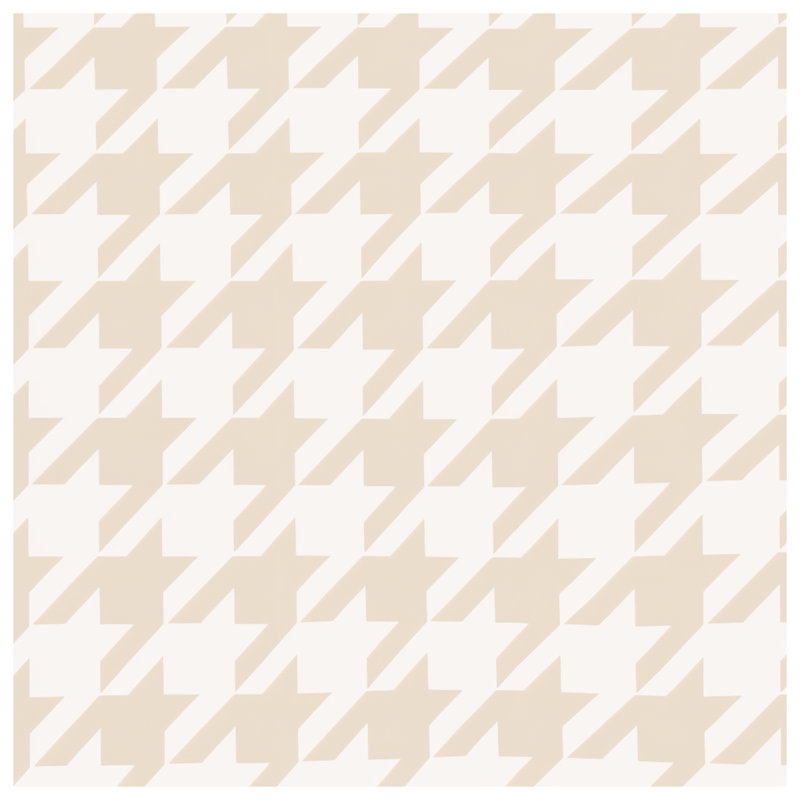 Beige Houndstooth Pattern Comforter, Twin