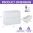 White 2-Drawer Lateral File Cabinet with Lock, Wide Metal Filing Cabinet with Full-Extension Drawers and Anti-Tip Design, Extra Storage Surface for Home Office, Holds Letter and Legal Files-444239632