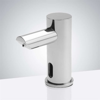 Robinet automatique à capteur de température et distributeur de savon à fixation sur plateau Bavar Chrome