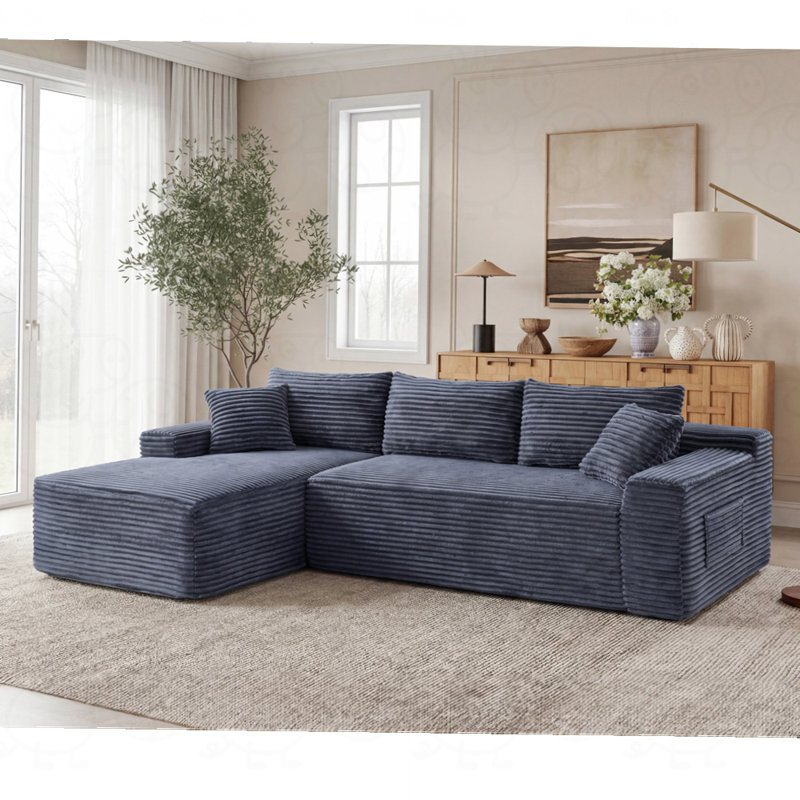 Canapé modulaire 106,3 po Cloud, Gris