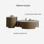Table basse ronde en pierre supercristalline