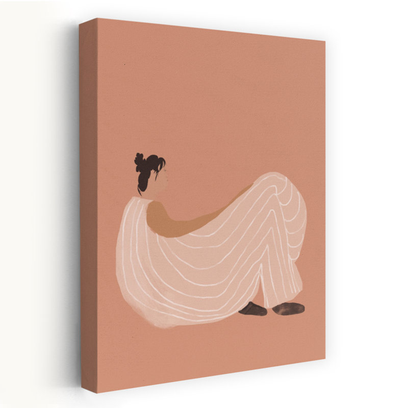 «Quiet Woman», impression murale minimaliste moderne abstraite, H 18 po x l 12 po