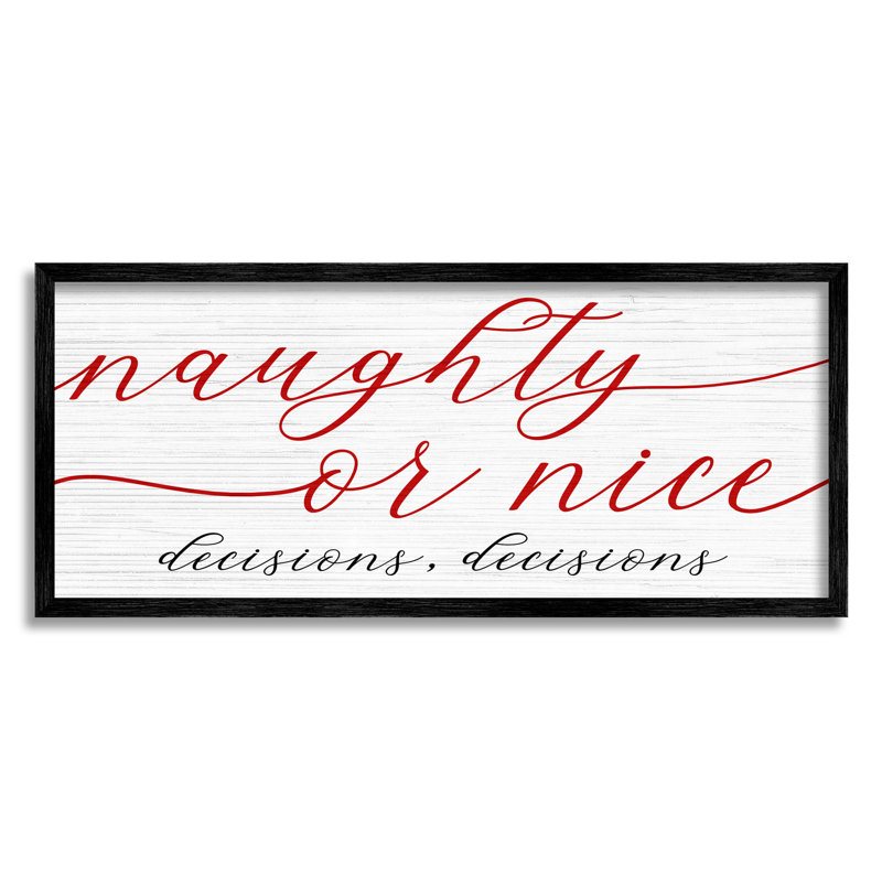 Naught Or Nice Decisions at-273, Giclée encadrée noir minuit, H 10 po x l 24 po x P 1,5 po