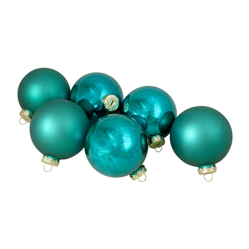Ornement de Noël boule de verre, Turquoise