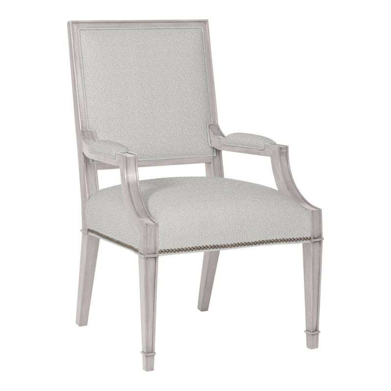 Michael Weiss Leighton Arm Chair, Dove Gray, Callaloo Cotton, Yes