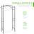 92 in. Steel Garden Arch Arbor Outdoor Trellis for Garden, Climbing Plants with Wire Lattice