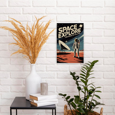 Space Explore Calling by Andreas Magnusson - Wrapped Canvas Print
