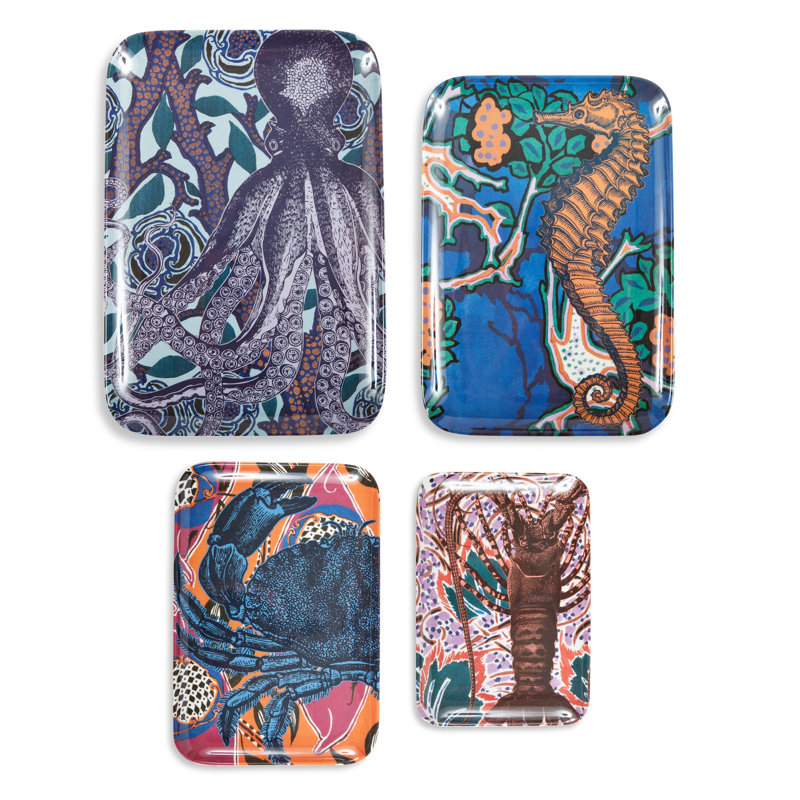 COTE DE LA MER TRAY SET/4